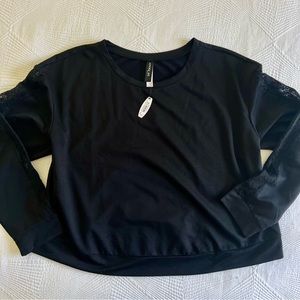 Adore Me Black Top with Lace